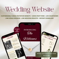 Classic Wedding Website | Live Countdown + Trackable RSVP | Fully Customizable