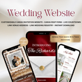 Classic Wine Wedding Website + Save The Date | Live Countdown + Trackable RSVP | Fully Customizable