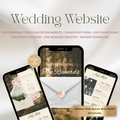 Olive Green And Pink Blush Wedding Website | Live Countdown + Trackable RSVP | Fully Customizable