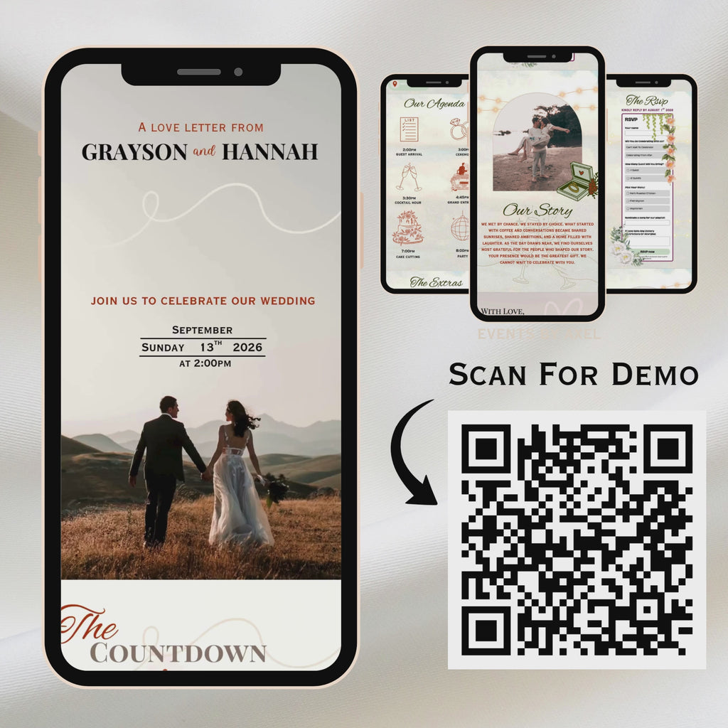 Oak And Maple | Fall Wedding Website | Live Countdown + Trackable RSVP | Fully Customizable